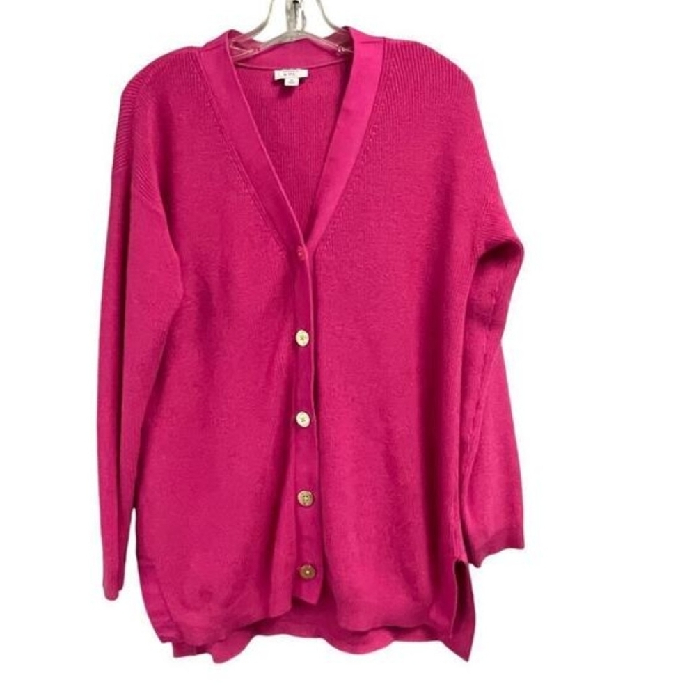 Crown & Ivy Vibrant Pink Cardigan